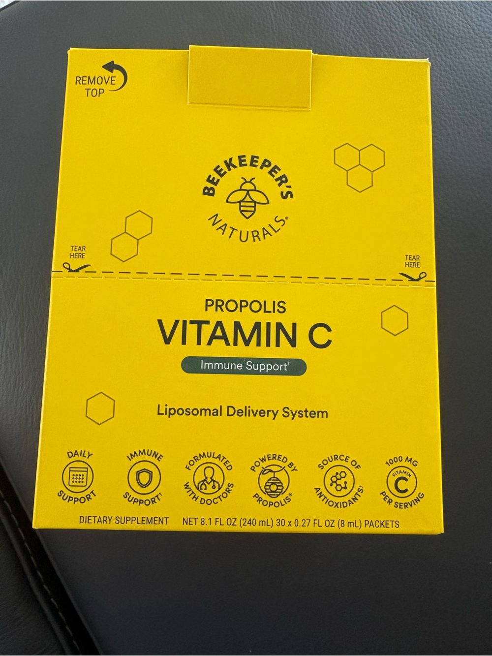 Beekeeper's Naturals Propolis Vitamin C - Bright Yellow Pack